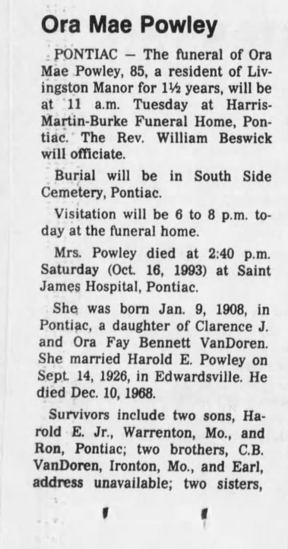 Clipping from The Pantagraph